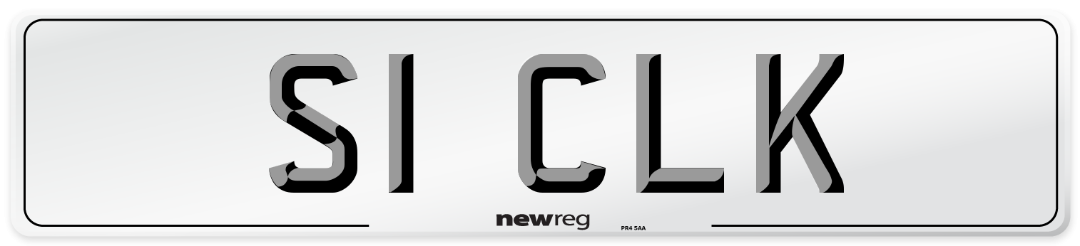 S1 CLK Number Plate from New Reg
